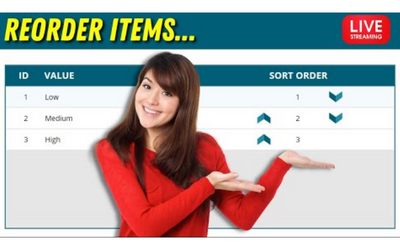 Order or Reorder Items in a List or Gallery